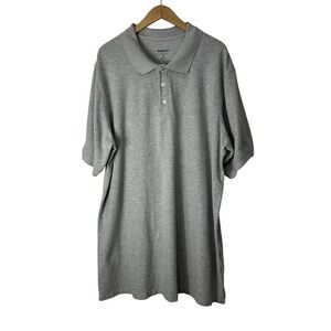 King Size Catalog Polo‎ Shirt Mens Size 2XL Big & Tall Gray Pullover 100% Cotton